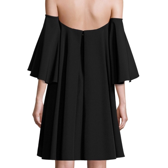 Milly Mila Mini Dress Strapless Off the Shoulder Ruffle Sleeves - Picture 4 of 10